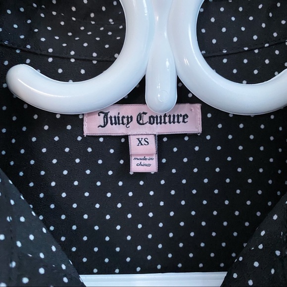 3/$30 ✿ Juicy Couture Polka Dot Button Down Dress Shirt Size XS - Picture 3 of 3